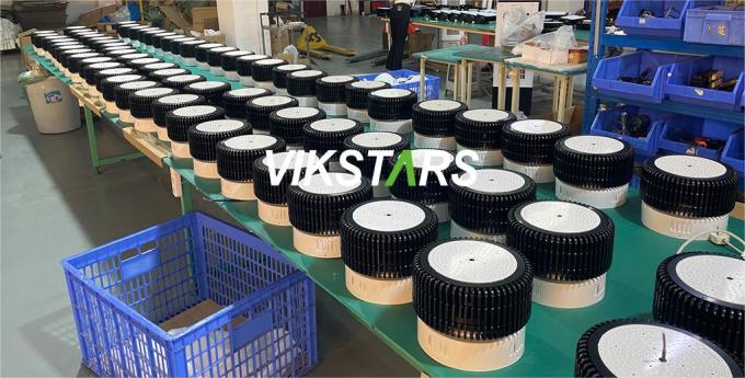 100W 150W 200W 250W Aluminium Fin LED High Bay Lampu Untuk Pencahayaan Komersial Dengan Reflektor 10
