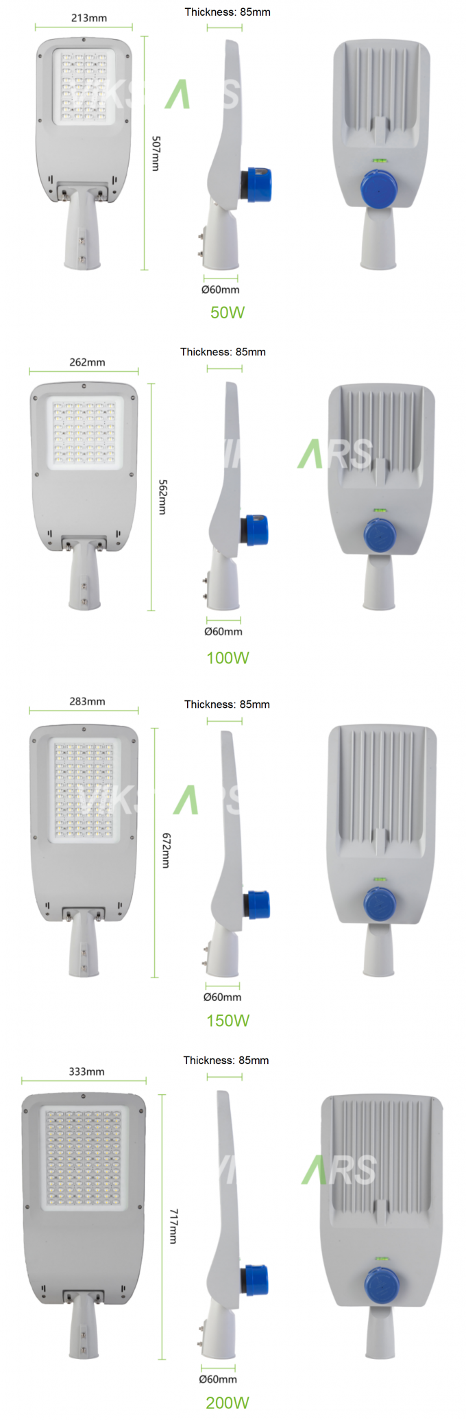 Cobra lampu jalan LED terbaru lampu publik 140lm / w Dengan 5 tahun garansi utama kota jalan pencahayaan 9