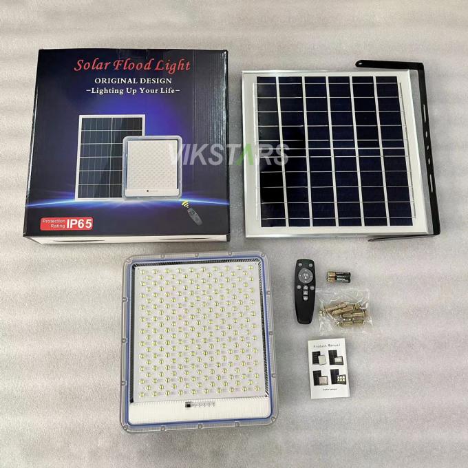 Aluminium Lampu Banjir Surya 100w 200w 300w 400w Untuk Yard Desa Gudang IP66 Waterproof 10