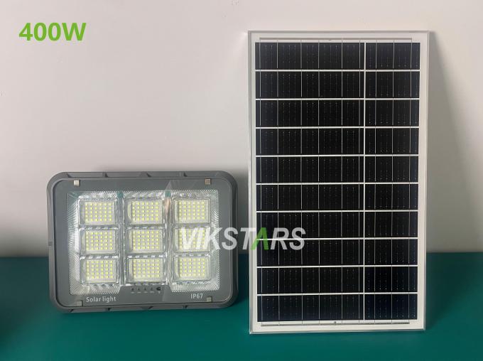 Lampu Taman Surya Terbaru 100W 200W 300W 400W Lampu Luar Ruangan Surya untuk Penerangan Halaman Lampu Sorot Surya 5