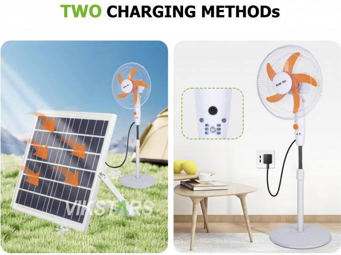 Kipas Berdiri Tenaga Surya 16 inci Bertenaga Energi Surya Untuk Penggunaan Berkemah di Rumah 11