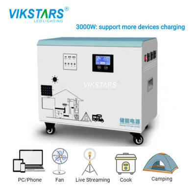 Beli Warna Putih 3000W Portable Power Station Storage Power Station Untuk Pengisian Kerja Di Luar Ruangan pembuatan online