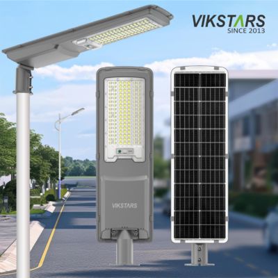 Beli Lampu Jalan Tenaga Surya Terintegrasi Eksternal Luar Ruangan 200w 300w untuk Jalan Dengan Sensor Cahaya Remote Control Tiang pembuatan online