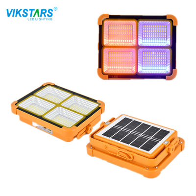 Solar Chargeable Portable Light 200W Dengan IP66 Untuk Penerangan Perjalanan Luar Ruangan