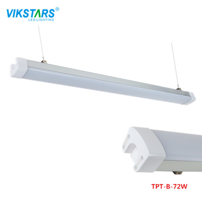 IP65 36w 72w Tri Proof LED Light Fixture Dengan Warna Perumahan Abu-abu
