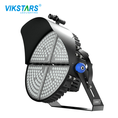 Lampu Stadion Tiang Tinggi Led 400 800 1200w Kotak Perumahan Aluminium Hitam 170lm / W