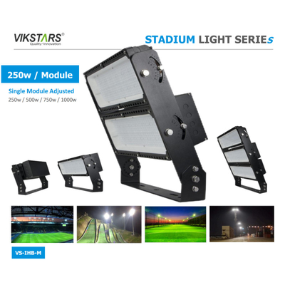 6500K Modul yang dapat disesuaikan Lampu banjir led lapangan olahraga 250w 500w 750w