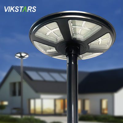 Semua dalam satu terang bulat taman lampu surya IP65 tahan air dengan sensor gerak