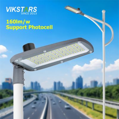 Lampu Jalan LED Terbaru Kecerahan Tinggi 160lm/w 100w 150w 200w Dengan Driver Eksternal Photocell Untuk Jalan Utama
