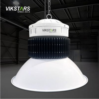 100W 150W 200W 250W Aluminium Fin LED High Bay Lampu Untuk Pencahayaan Komersial Dengan Reflektor
