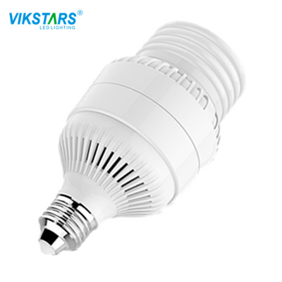 6500K Cold White Round Light Bulb 85-277VAC Tegangan Input Lebar Untuk Gym